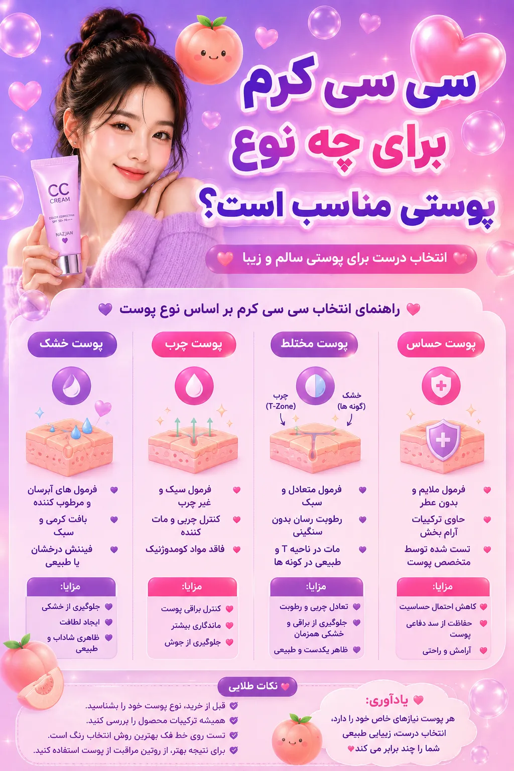سی سی کرم برای چه نوع پوستی مناسب است؟